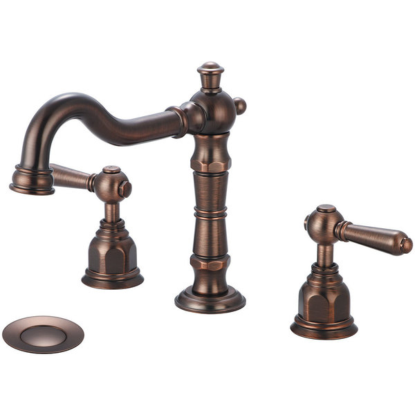 Pioneer Faucets Two Handle Widespread Bathroom Faucet, Compression Hose, Bronze, Weight: 8.5 3AM400-ORB